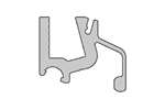 Warsteiner Alu - Aluminium glasphouderprofiel 6mm glas - 6mtr/lng 