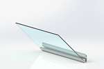 Warsteiner Alu - U profiel - pvc - voor 6mm glas - 30x6mm - 3mtr/lng 