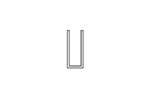 Warsteiner Alu - U profiel - pvc - voor 6mm glas - 3mtr/lng 