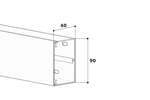  - Recht kabelkanaal - 60x90mm - 2mtr/lng 