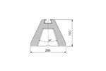 Alixo - Alixo hf set 600x200x150mm - 250kg - 2 sokkels incl inlegmoeren m10x30 