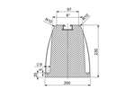 Alixo - Alixo mamut 600x200x230mm - extra hoge rubber sokkel 