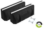 Alixo - Alixo mamut foot set 600x200x230mm - 2 sokkels incl inlegmoeren m10x30 