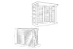 Alixo - Omkasting – behandeld hout - medium - 1100x535x860mm 