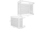 Alixo - Omkasting - gelakt aluminium - xlarge - 1310x650-800x1200mm 