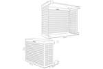 Alixo - Omkasting - gelakt aluminium - xsmall - 750x400-550x600mm 