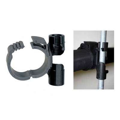 Fixation on threaded rods - Pipe supports and clips