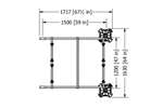 Big Foot Systems - Big Foot Multi Frame XL extensie - 1500x1200mm - 2x330mm voet 