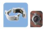 Alixo - Buisklem kunststof/rubber - 2 1/2" - bevestiging m8/m10 