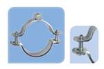 Alixo - Buisklem verzinkt - 21-23mm - bevestiging m8 - nps 1/2" 