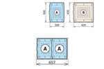 Fermostock - Combinatie retentiebak niveau 460x630mm - fermostock 6611/6622/6811 - 2xa 