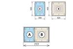 Fermostock - Combinatie retentiebak niveau 460x750mm - fermostock 6611/6622/6811 - 1xa 1xb 
