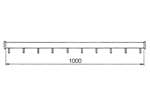 Warsteiner Alu - Vleesbaar recht 1000mm 