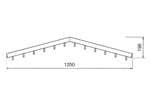 Warsteiner Alu - Aluminium vleesbaar geplooid boven - 1250mm 