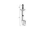 CoolX - Plafondbevestiging alu baar 45 - met draadstang m10 lengte 1000mm 