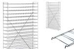 Lineoplus - Basis wijnrek 1000x300x1900mm - 18 niv - verchroomd - max. 180 flessen 