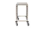 Lineoplus - Rvs regaalwagen bakery - 600x400mm - 8 niveaus - type t - in: 400mm (abs) 