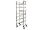 Lineoplus - Rvs regaalwagen gastro - 530x325mm - 15 niveaus - type t - in: 325mm 