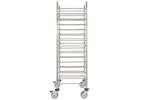 Lineoplus - Rvs regaalwagen gastro - 530x325mm - 15 niveaus - type t - in: 325mm 