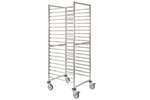 Lineoplus - Rvs regaalwagen gastro - 650x530mm - 20 niveaus - type t - in: 530mm 