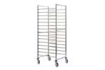 Lineoplus - Rvs regaalwagen gastro - 650x530mm - 15 niveaus - type t - in: 530mm 