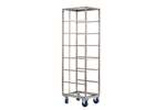 Lineoplus - Rvs regaalwagen bakery - 600x400mm - 7 niveaus - type t - in: 400mm 
