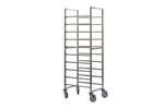 Lineoplus - Rvs regaalwagen bakery - 600x400mm - 10 niveaus - type t - in: 400mm 