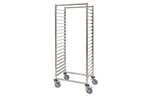 Lineoplus - Rvs regaalwagen bakery - 600x400mm - 20 niveaus - type t - in: 600mm 