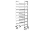Lineoplus - Rvs regaalwagen bakery - 600x400mm - 15 niveaus - type t - in: 400mm 