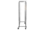 Lineoplus - Rvs regaalwagen bakery 600x400mm - 20 niveaus - type h - in: 400mm (t°-) 