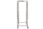 Lineoplus - Rvs regaalwagen bakery - 600x400mm - 15 niveaus - type h - in: 600mm 