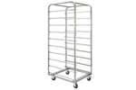 Lineoplus - Rvs regaalwagen bakery 800x600mm - 10 niveaus - type h - in: 600mm 