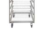 Lineoplus - Rvs regaalwagen bakery 800x600mm - 10 niveaus - type h - in: 600mm 