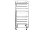 Lineoplus - Rvs regaalwagen bakery 800x600mm - 10 niveaus - type h - in: 600mm 