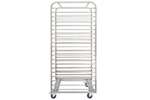 Lineoplus - RVS regaalwagen bakery - 800x600mm - 20 niveaus - type h - in: 600mm 