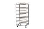 Lineoplus - Rvs regaalwagen bakery - 800x600mm - 15 niveaus - type h - in: 600mm 