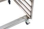Lineoplus - Rvs regaalwagen bakery - 800x600mm - 15 niveaus - type h - in: 600mm 