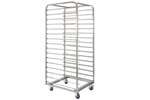 Lineoplus - Rvs regaalwagen bakery - 800x600mm - 16 niveaus - type h - in: 600mm 
