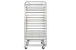 Lineoplus - RVS regaalwagen bakery - 800x600mm - 16 niveaus - type h - in: 600mm 