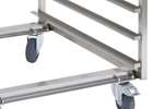 Lineoplus - Rvs regaalwagen bakery - 800x600mm - 16 niveaus - type h - in: 600mm 