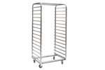 Lineoplus - Rvs regaalwagen bakery 800x600mm - 16 niveaus - type h - in: 800mm (t°-) 