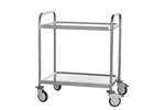 Lineoplus - SERVEERWAGEN MET 2 NIVEAUS - RVS - 800X580MM 