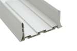 CoolX - Plintvormig u-profiel - 80mm - pvc - 3mtr/lng 