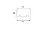 CoolX - U-profiel voor panelen - 40mm - pvc - 3mtr/lng - recup materiaal 