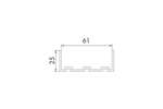CoolX - U-profiel voor panelen - 60mm - pvc - 3mtr/lng - recup materiaal 