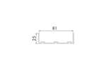 CoolX - U-profiel voor panelen - 80mm - pvc - 3mtr/lng - recup materiaal 
