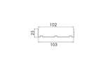 CoolX - U-profiel voor panelen - 100mm - pvc - 3mtr/lng - recup materiaal 