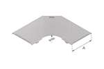 Trayco - Kabelbaan deksel bocht 150mm - sendzimir 