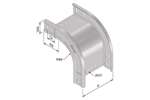 Trayco - Kabelbaan valbocht 200mm - 90° - sendzimir 