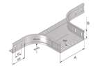 Trayco - Kabelbaan aftakstuk 60x200mm - sendzimir 